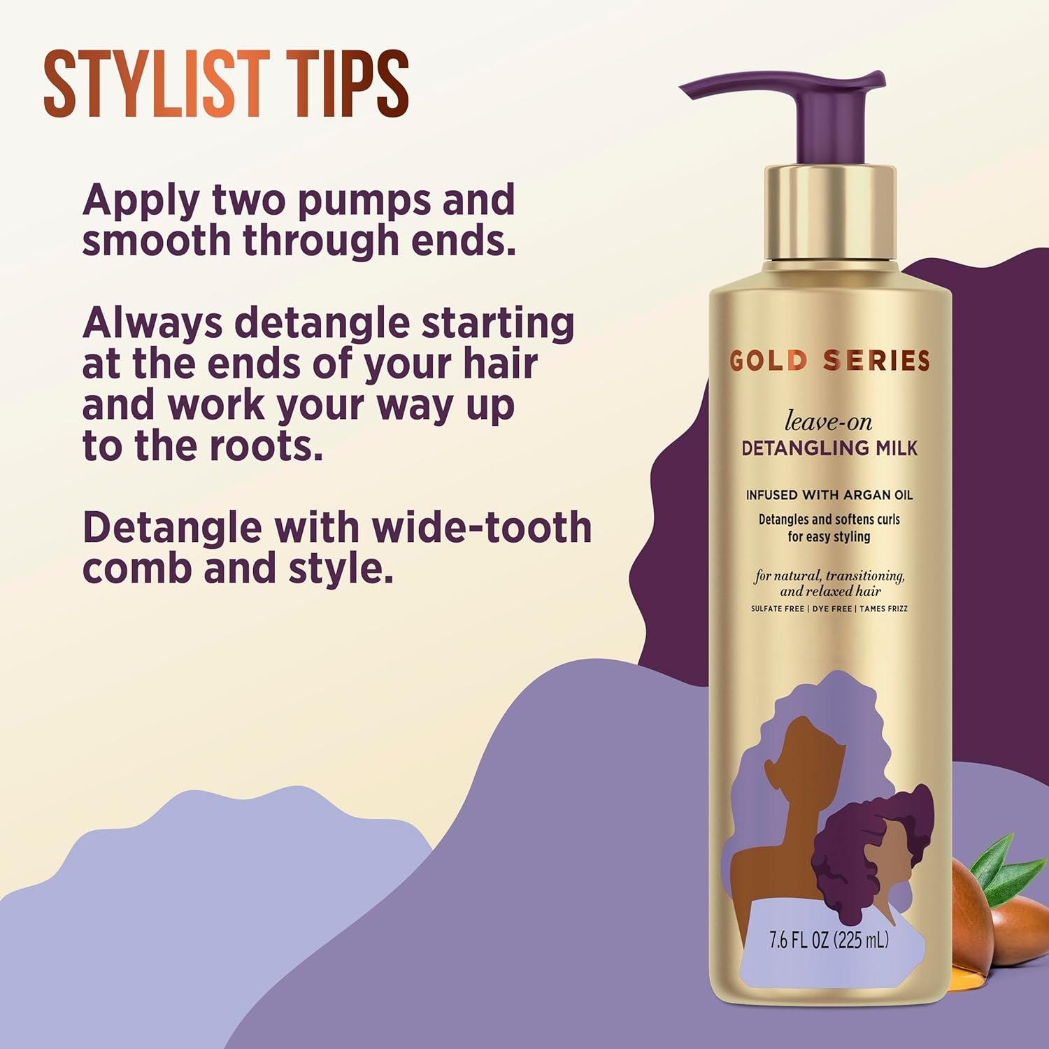 Oem Detangling Milk Butter Cream Oil Serum Hair Treatment Kit,With Argan Oil,Sulfate Free,For Natural And Curly Textured Hair