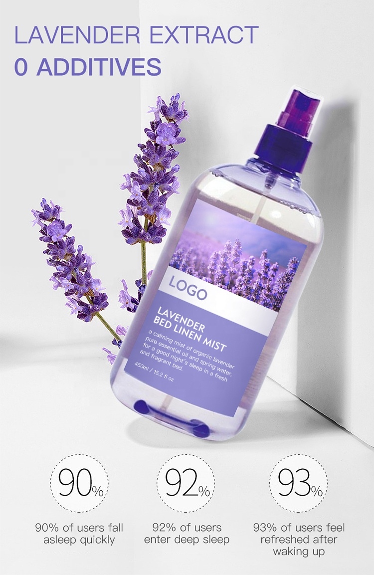 Oem Private Label Lavender Bed Linen Mist Free Sample Deep Sleeping Pillow Spray