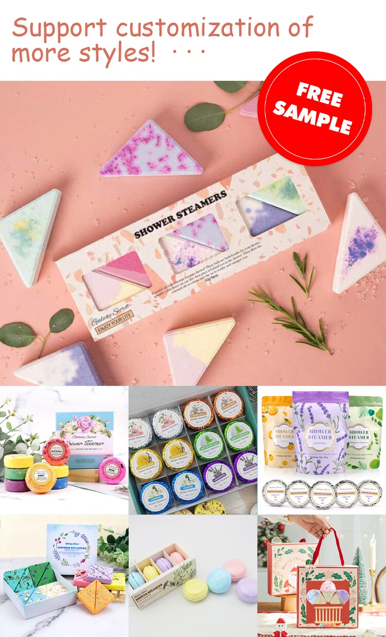 Wholesale Valentine Gift Set Private Label Fizzy Vegan Essential Oil Aromatherapy Shower Steamers
