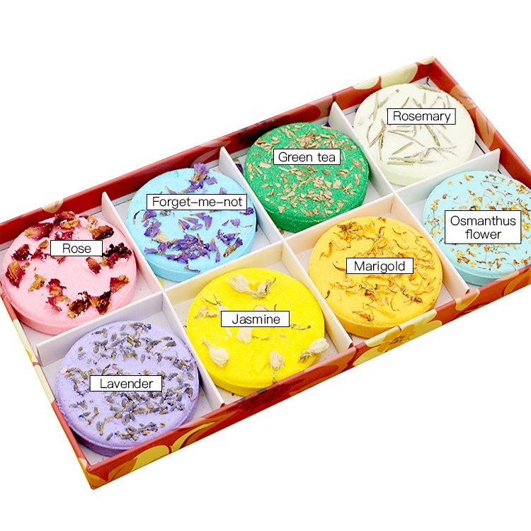 Wholesale Valentine Gift Set Private Label Fizzy Vegan Essential Oil Aromatherapy Shower Steamers