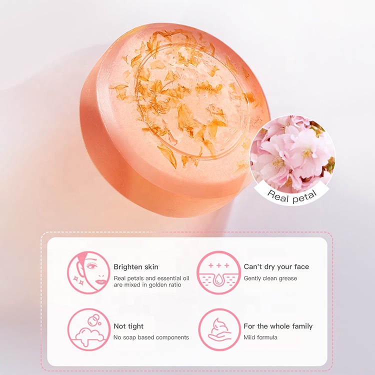 Wholesale Natural Flower Petal Essential Oil Soap Foaming Handmade Soap Deep Cleansing Face And Body Care