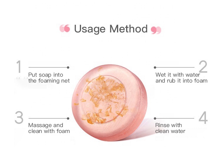 Wholesale Natural Flower Petal Essential Oil Soap Foaming Handmade Soap Deep Cleansing Face And Body Care