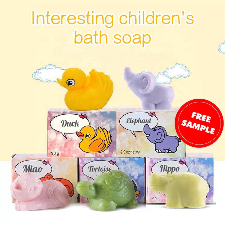 Oem Customized Organic Handmade Soap Natural Baby Bath Cartoon Small Animal Shape Children Washing Hand Soap