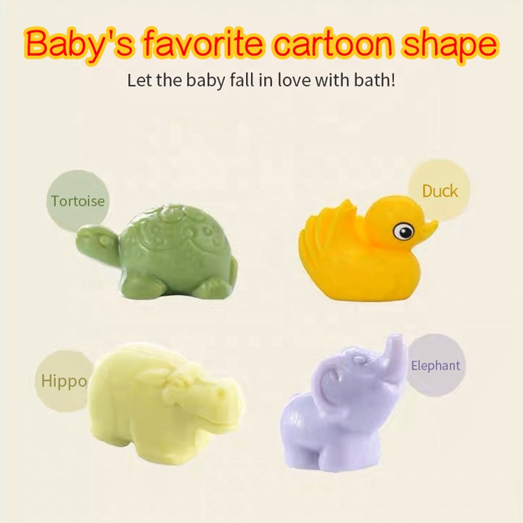 Hot Sale Customized Cute Animal Shape Cartoon Soap Tortoise Hippo Duck Elephant Bar Manufacture Handmade Organic Soap
