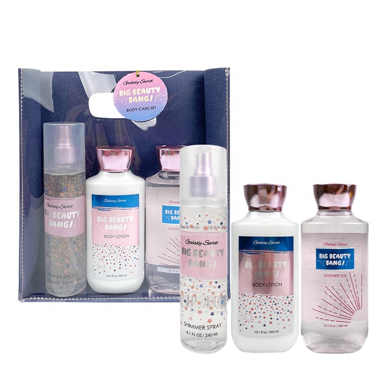 Oem Wholesale Private Label Body Lotion Shower Gel Shimmer Spray Body Care Spa Kit Mothers Day Spa Bath Gift Set