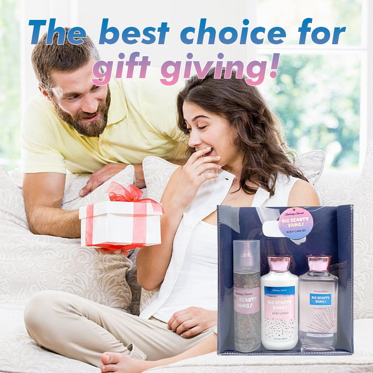 Oem Wholesale Private Label Body Lotion Shower Gel Shimmer Spray Body Care Spa Kit Mothers Day Spa Bath Gift Set