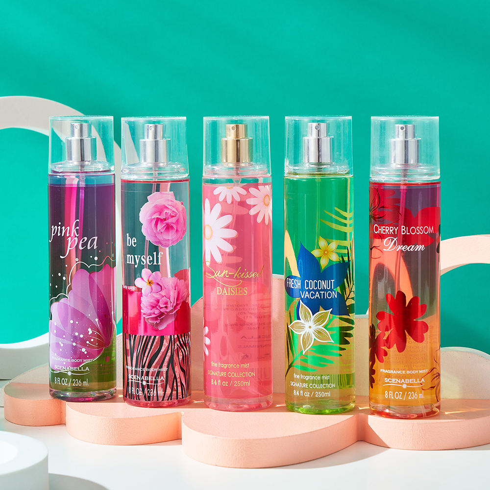Oem Private Label High Quality 236ml Women Perfume Body Spray Mist Long Lasting Women Fragrance Body Spray Perfume