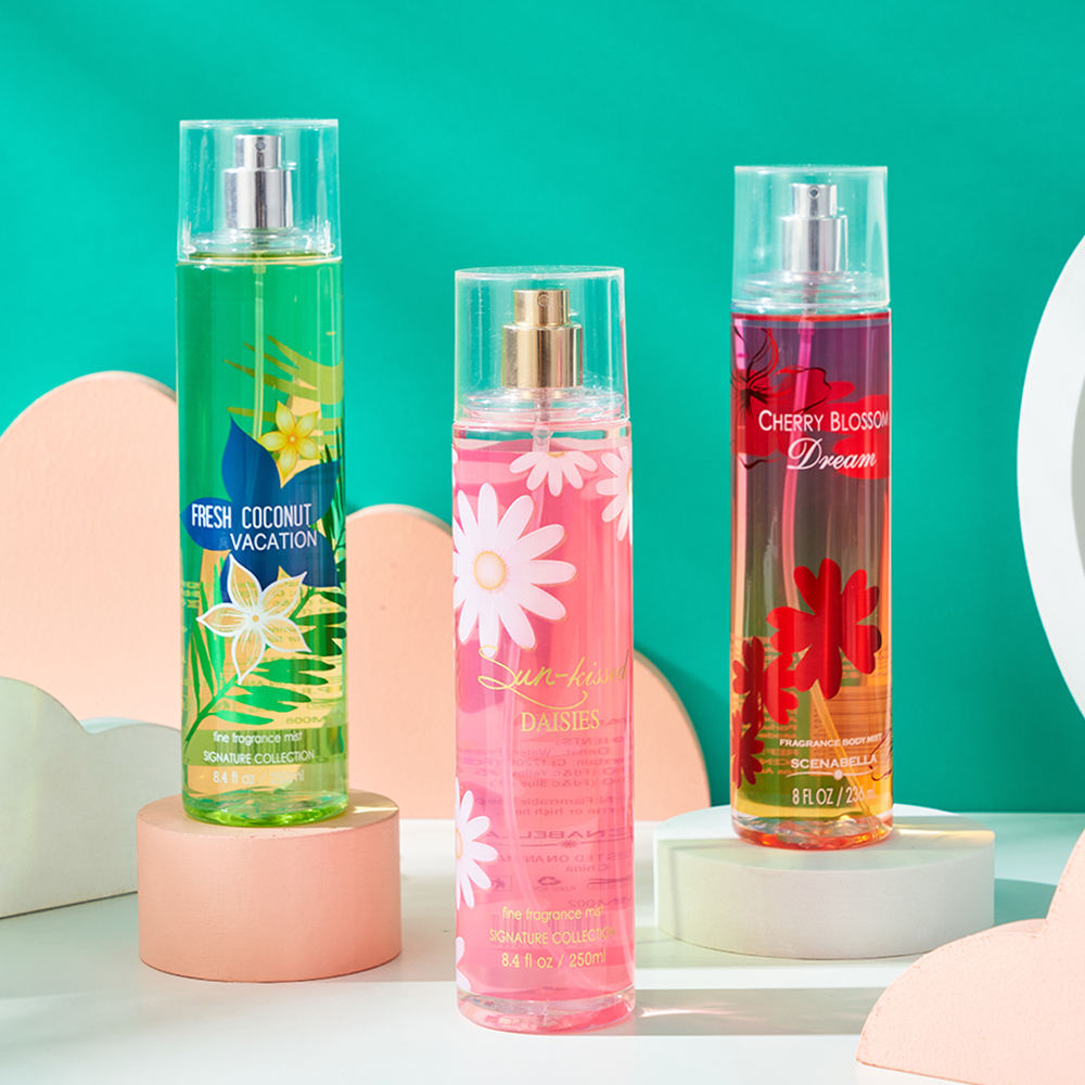 Oem Private Label High Quality 236ml Women Perfume Body Spray Mist Long Lasting Women Fragrance Body Spray Perfume