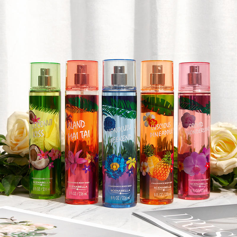 Oem Private Label High Quality 236ml Women Perfume Body Spray Mist Long Lasting Women Fragrance Body Spray Perfume