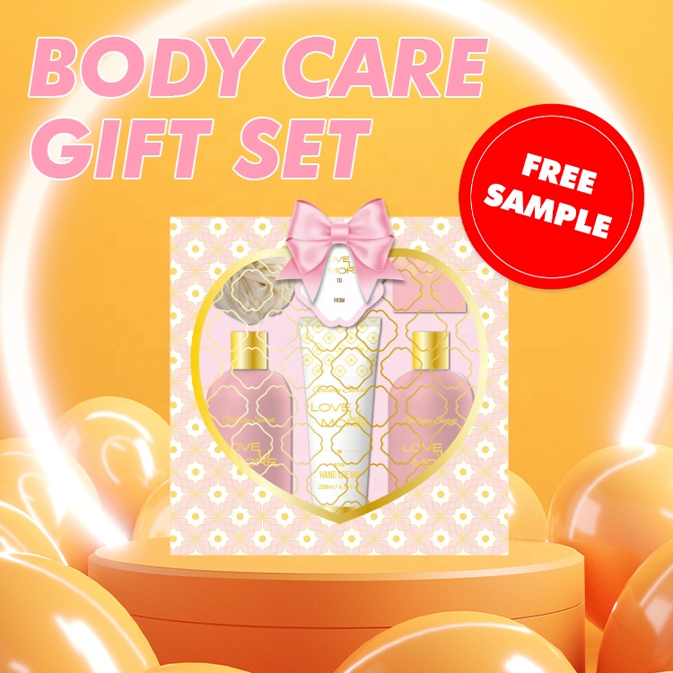 Oem Wholesale Shower Gel Body Lotion Hand Cream Bath Salt Cleansing Moisturizing Nourishing Body Care Gift Set