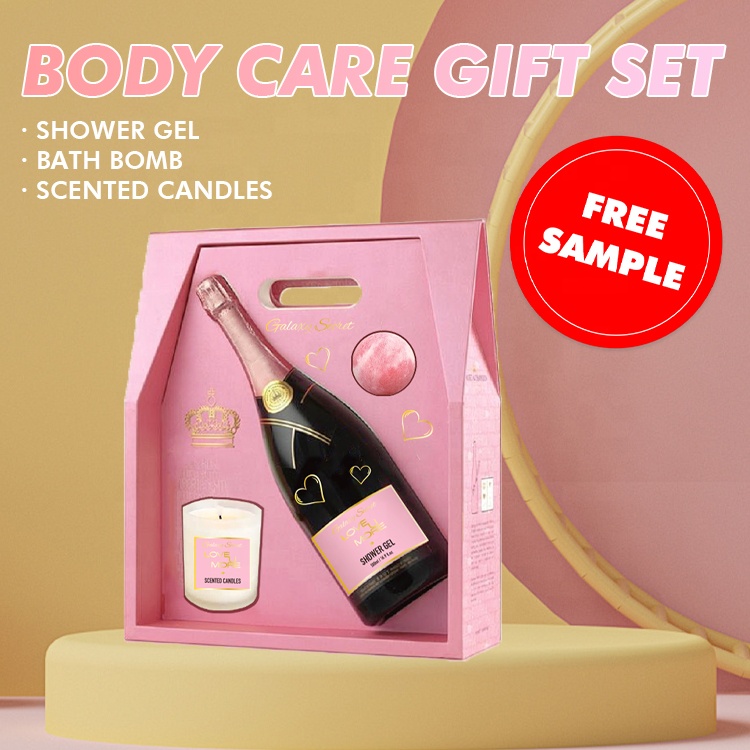 Oem Wholesale Shower Gel Bath Bomb Scented Candles Relax Cleansing Body Care Gift Set