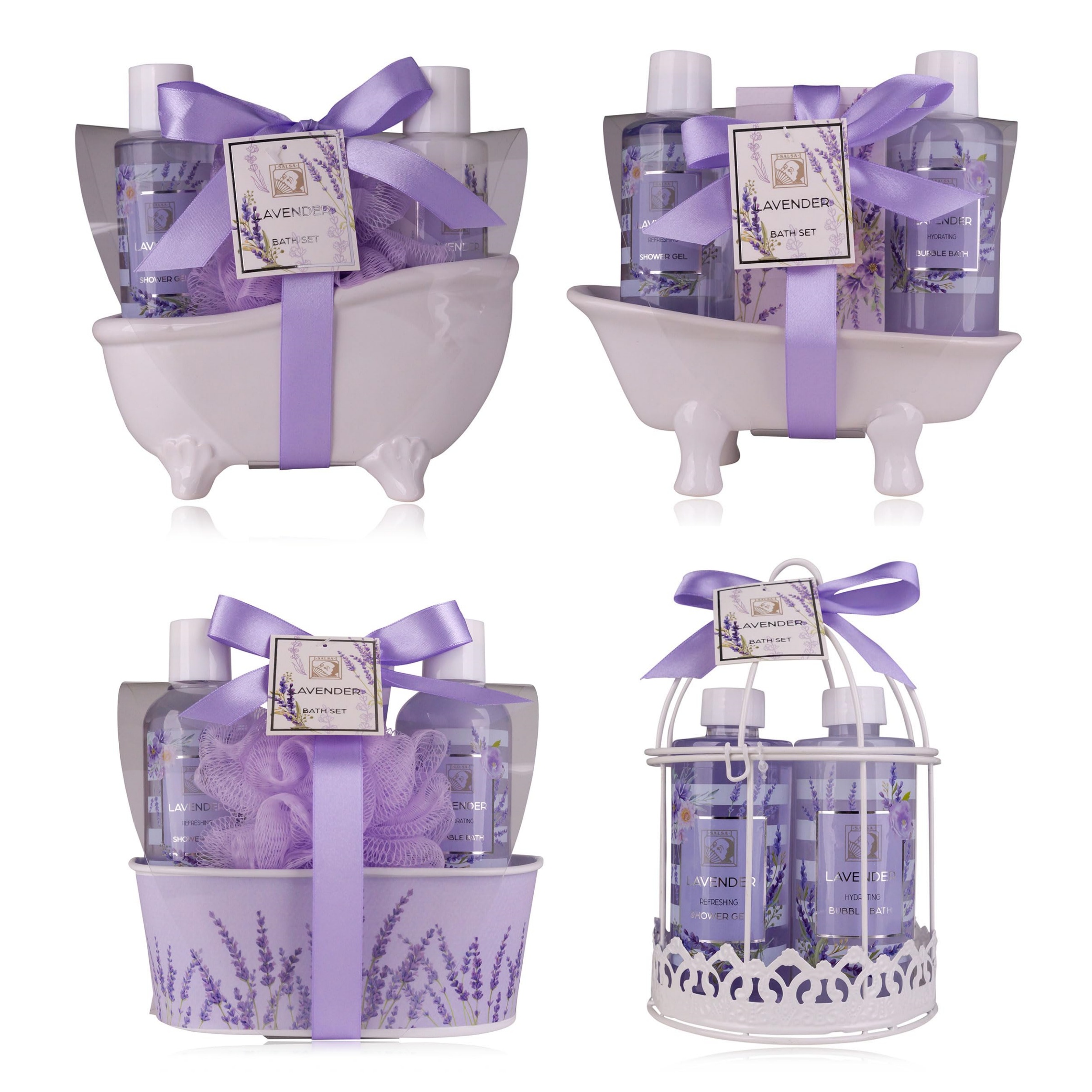 Oem Luxury Women Spa Shower Bath Gift Set Herbal Lavender Essential Oil Liquid Wellness Birthday Valentine's Day Christmas