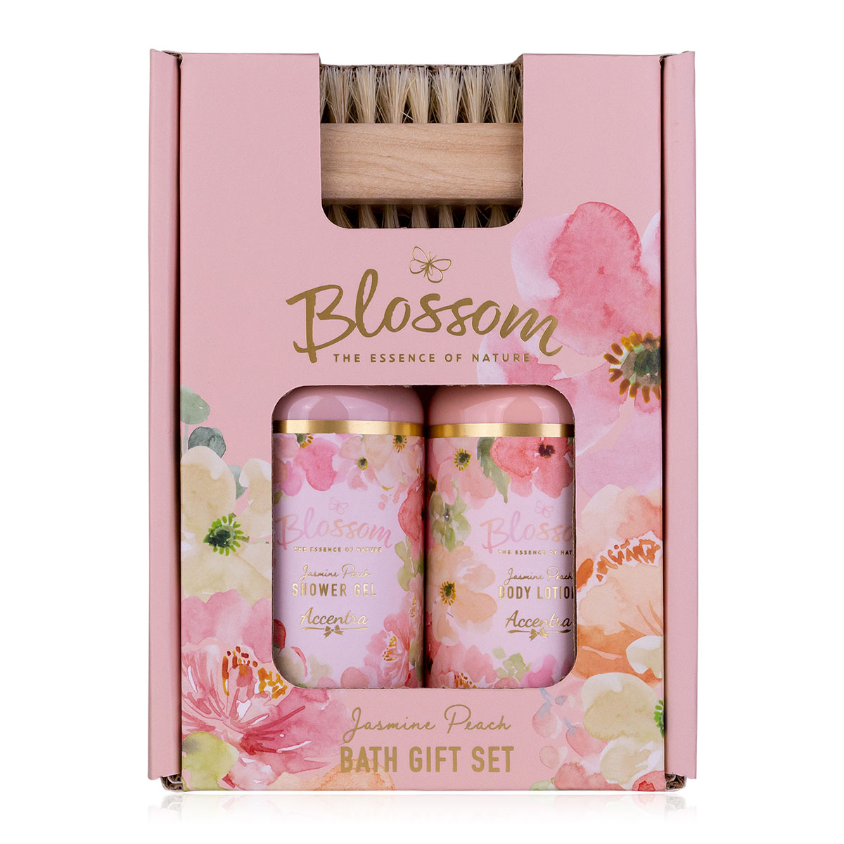 Oem Blossom Gift Set In Attractive Gift Box,Includes Shower Gel,Body Lotion Bath Salts,Hand Wash,Hand Lotion And Nail Brush
