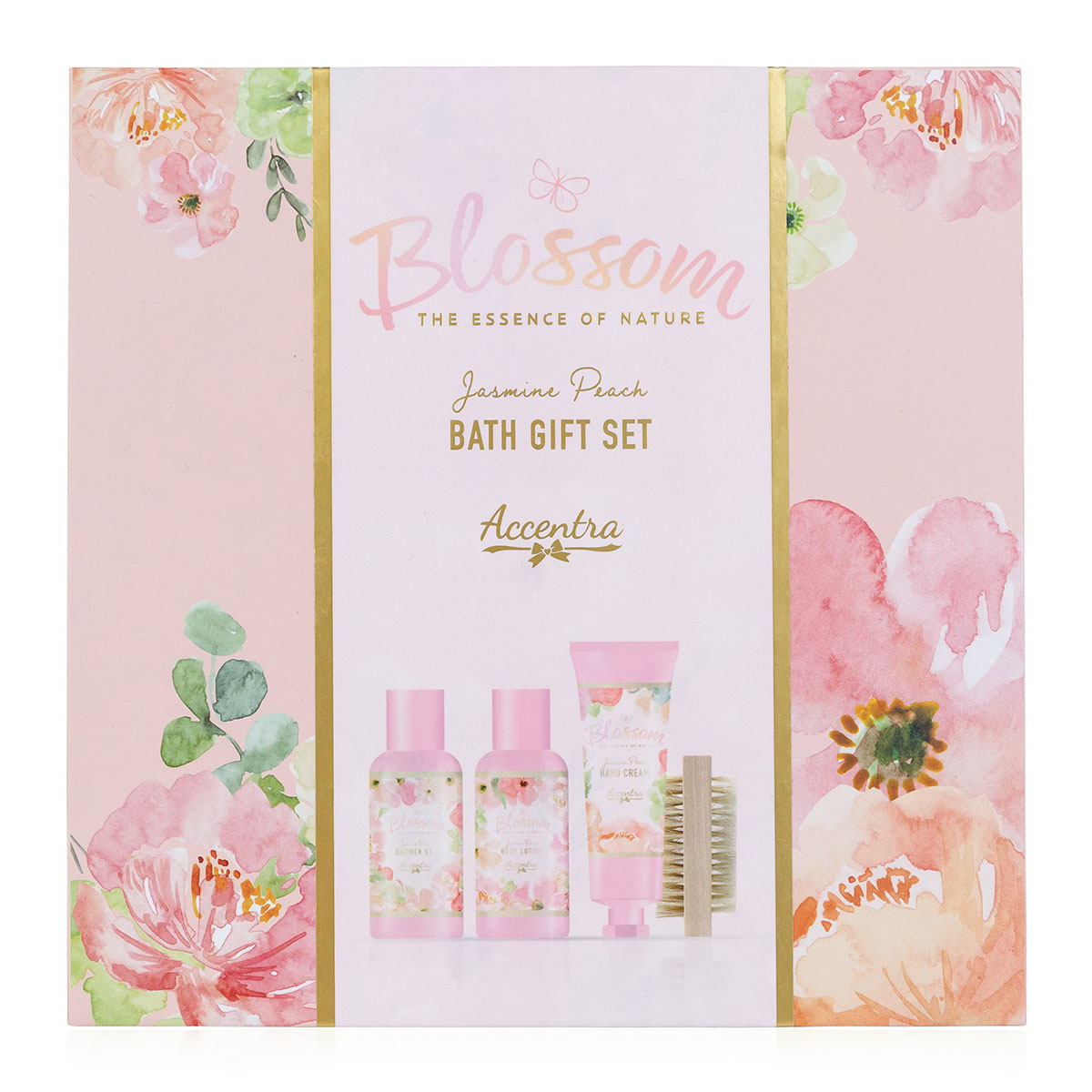 Oem Blossom Gift Set In Attractive Gift Box,Includes Shower Gel,Body Lotion Bath Salts,Hand Wash,Hand Lotion And Nail Brush
