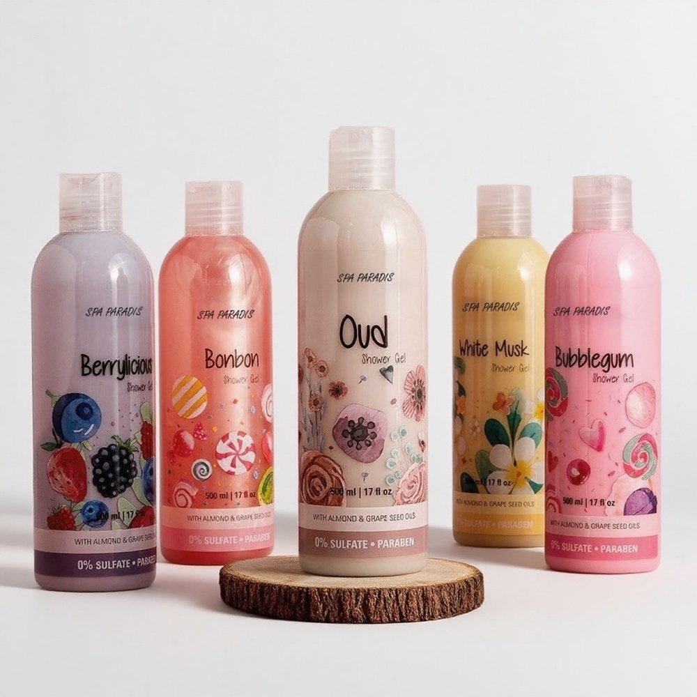 Oem Perfumed Magical Oud White Musk Bubblegum Berrylicious Bonbon Long Lasting With Essential Oils 500ml Body Wash Shower Gel