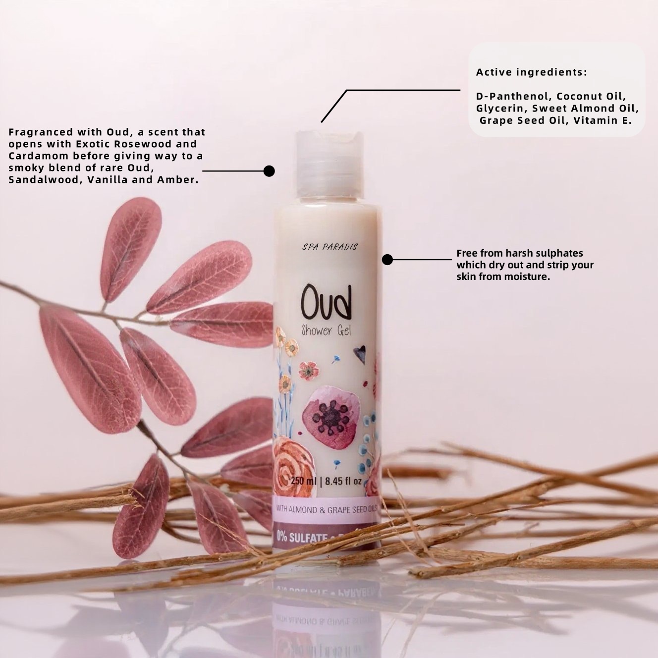 Oem Perfumed Magical Oud White Musk Bubblegum Berrylicious Bonbon Long Lasting With Essential Oils 500ml Body Wash Shower Gel