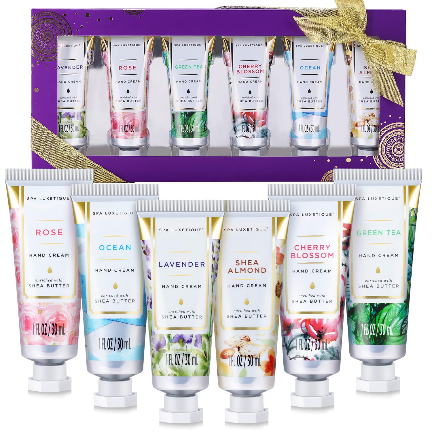Oem Moisturizing Hand Cream Set Gift For Women Hand Lotion With Natural Aloe Vitamin E Mini Travel Size 6 X 1.0 Oz/30ml
