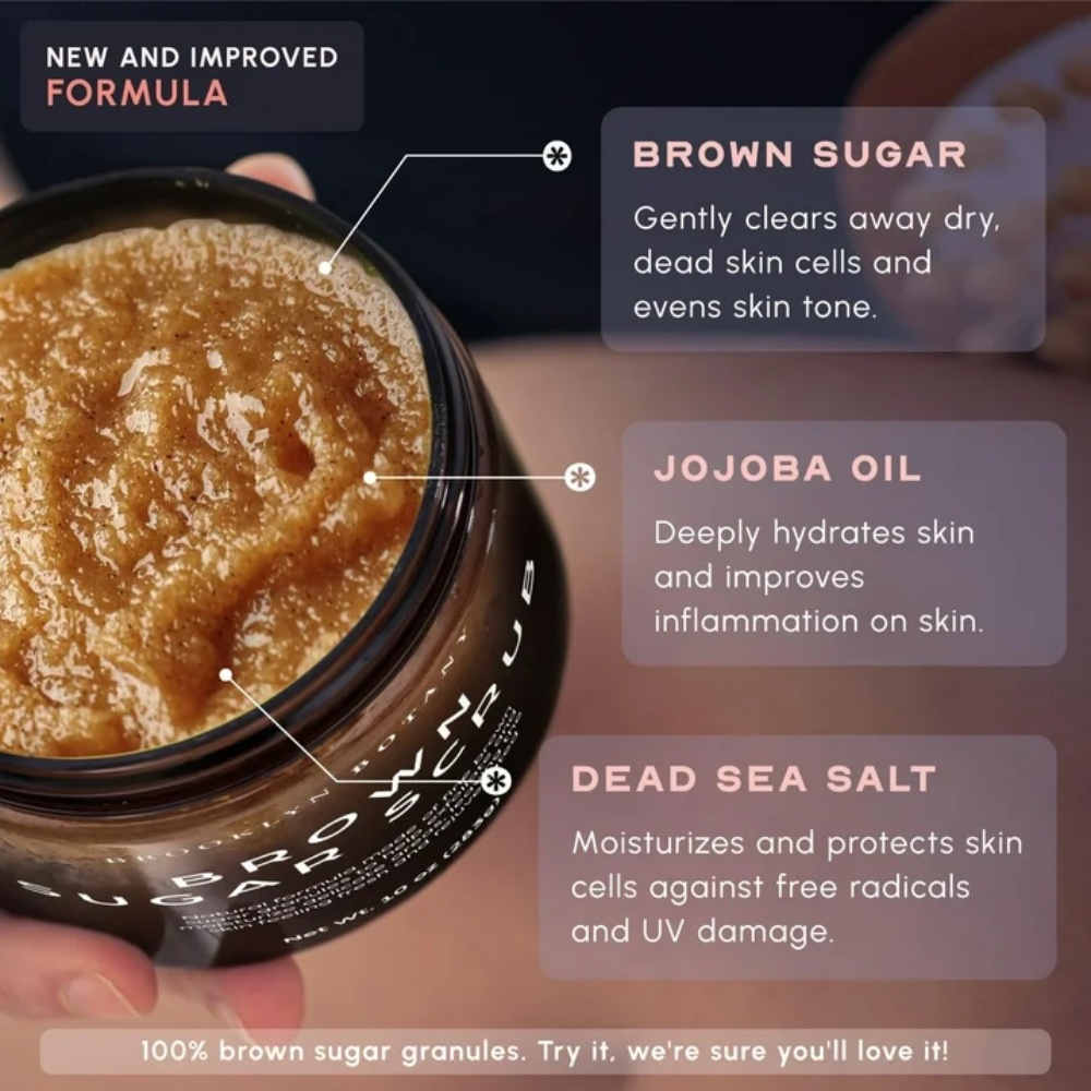 Oem Wholesale Brown Sugar Dead Sea Salt Exfoliating Body Gel Face Scrub Foot Scrub Infused Jojoba Oil Almond Oil Ve Vc