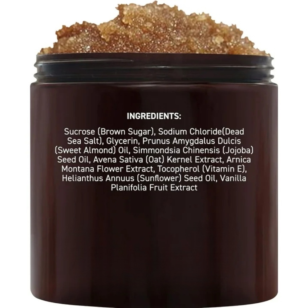 Oem Wholesale Brown Sugar Dead Sea Salt Exfoliating Body Gel Face Scrub Foot Scrub Infused Jojoba Oil Almond Oil Ve Vc