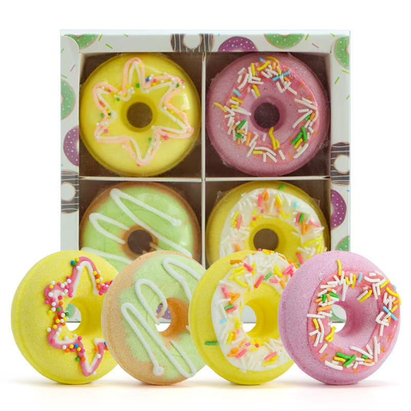 Cake Organic Elegant Individual Bath Bomb Wholesale Moisturizing Bubble Bath Fizzies Shower Bombs Donut Bath Bomb Hot Sale