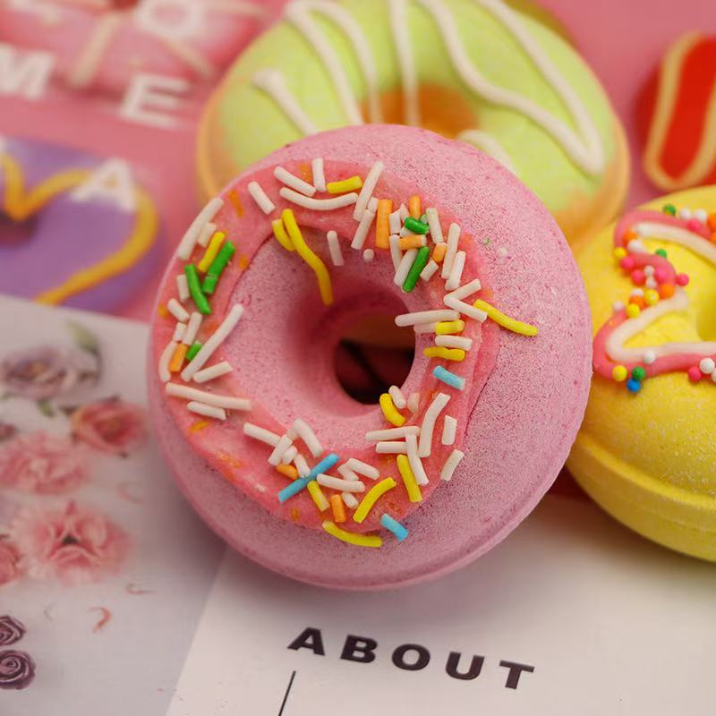 Cake Organic Elegant Individual Bath Bomb Wholesale Moisturizing Bubble Bath Fizzies Shower Bombs Donut Bath Bomb Hot Sale