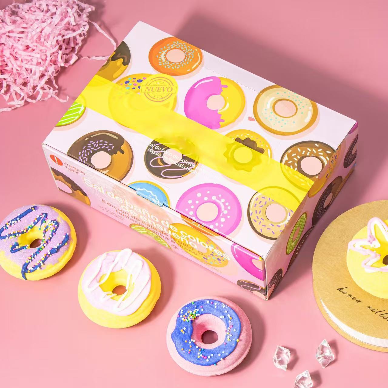 Cake Organic Elegant Individual Bath Bomb Wholesale Moisturizing Bubble Bath Fizzies Shower Bombs Donut Bath Bomb Hot Sale