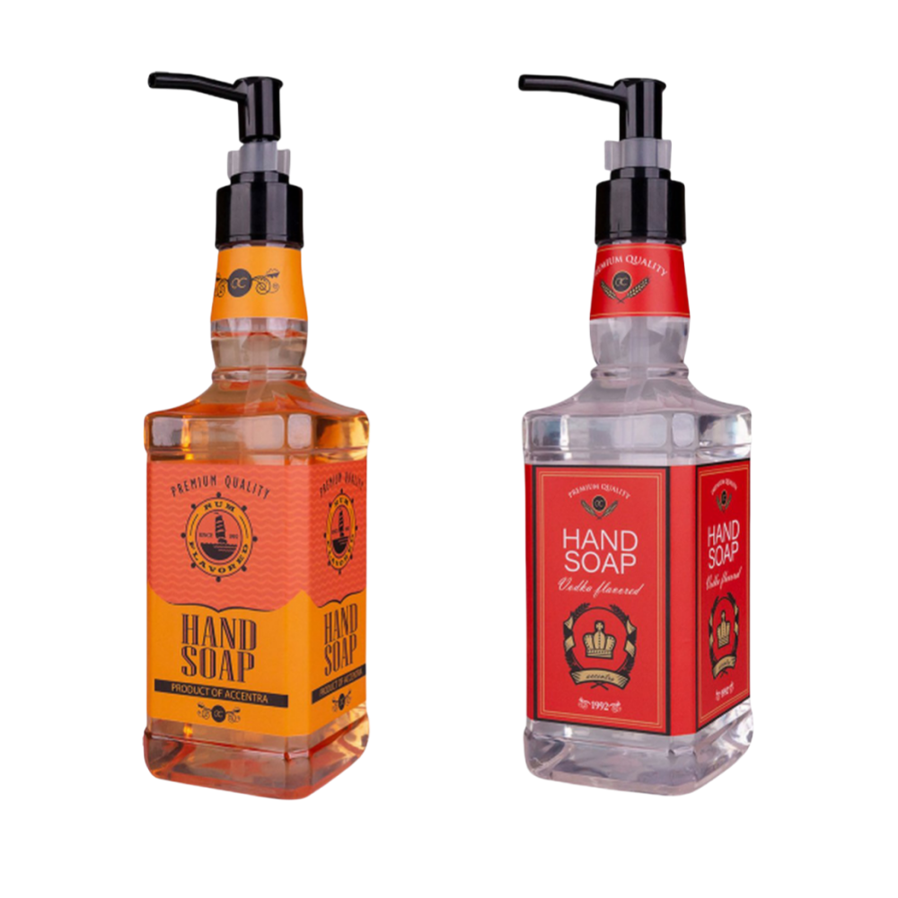 Oem Wholesale Hand Soap Wash Special Blending Whiskey Bottle 480ml Pump Dispenser Fragrance Refillable Moisturizing Liquid Soap