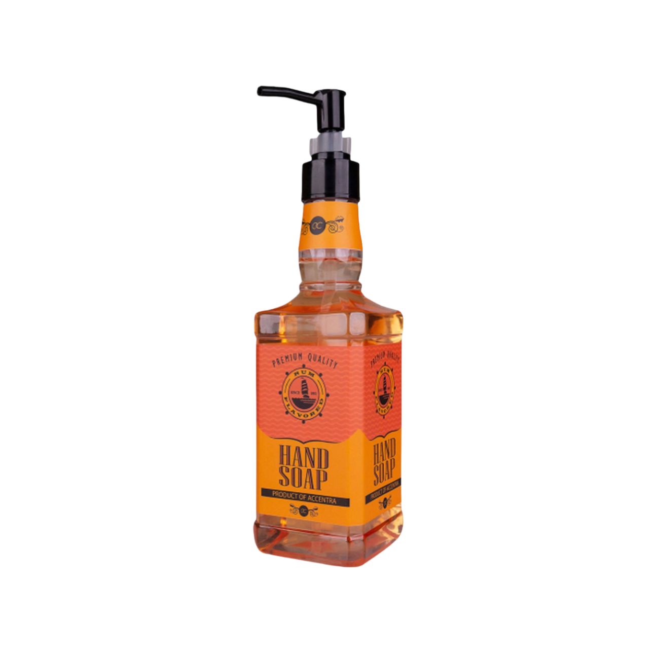 Oem Wholesale Hand Soap Wash Special Blending Whiskey Bottle 480ml Pump Dispenser Fragrance Refillable Moisturizing Liquid Soap