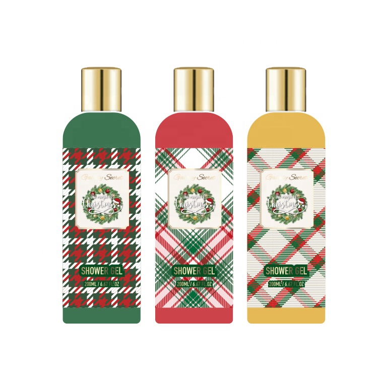Private Label Luxury Shower Gel Cleansing Hydrating Christmas Gift Set