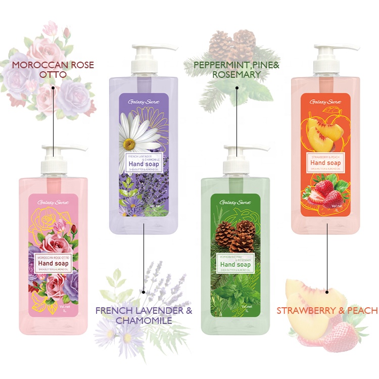 Oem Wholesale Herbal Organic Natural Liquid Foaming Shea Butter Almond Oil Handmade Transparent Hand Soap