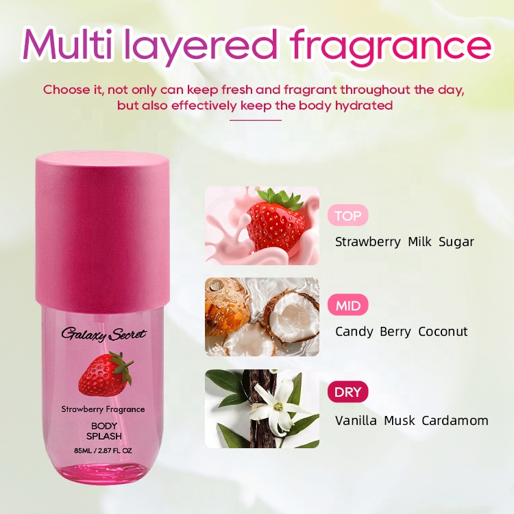 Oem Wholesale Sweet Room Spray Refreshing Body Body Mist Long Lasting Fragrance Moisturizing Nourishing Organic 85ml Body Splash