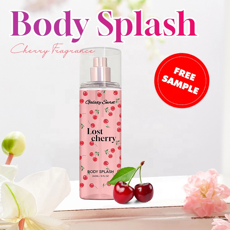 Oem Wholesale Room Spray Perfume Moisturizing Nourishing Refreshing Body Mist Cherry Long Lasting Fragrance 240ml Body Splash
