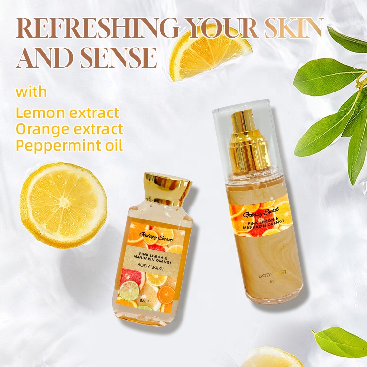 Oem Wholesale Plant-derived Oils Moisturizing Nourishing Fruity Flavor Refreshing Cleansing Body Wash Body Splash Mist