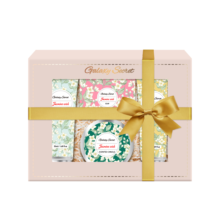 Oem Wholesale Luxury Bath Gift Set Natural Oil Long Lasting Fragrance Hand & Foot Cream Solid Soap Scented Candle Skin Care Set