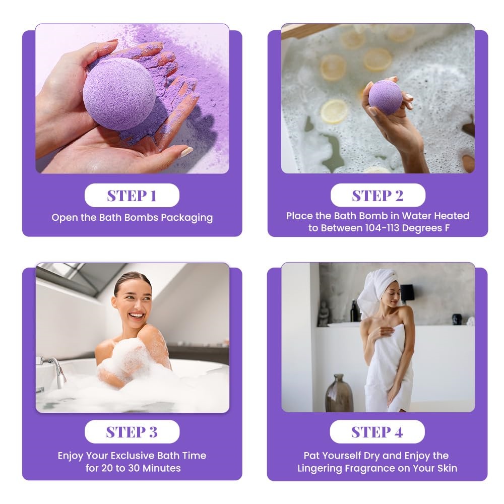 Galaxy Secret Packaging 60pcs/jar Organic Spa Bath Salt Bath Bomb Fizzer Lavender Scent Manicure Pedicure Gift Set