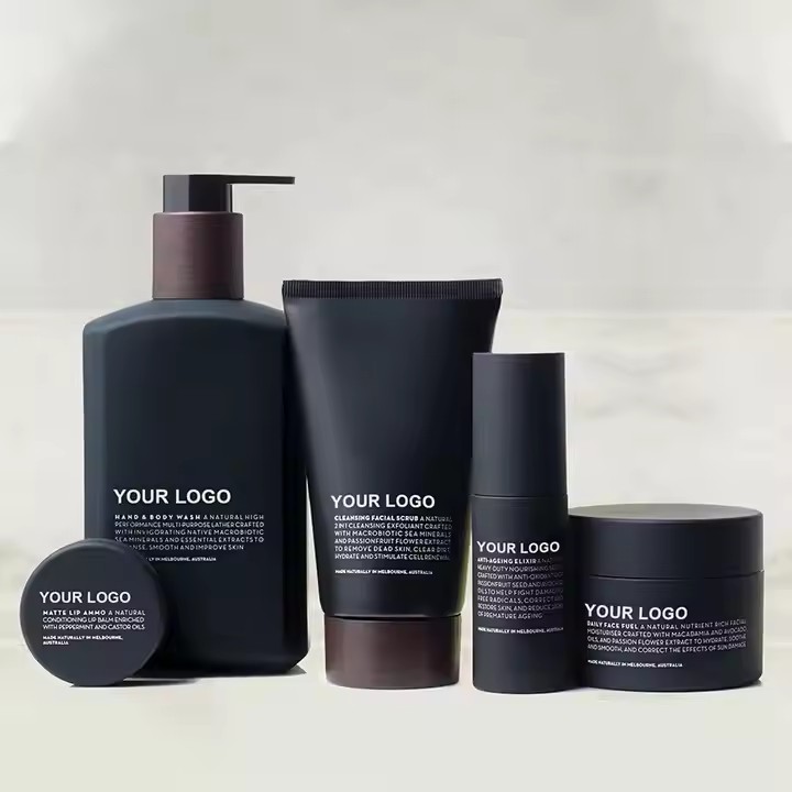 Custom Logo Natural Light Acnefighting Whitening Brightening Deep Moisturizing Mens Multieffect Skincare Set