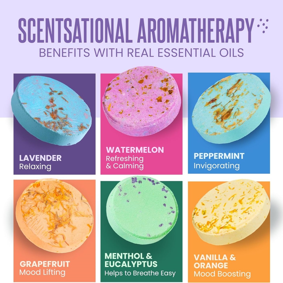 Oem Private Label Organic Aromatherapy Bath For Essential Oil Good Morning Soothing Variety Pack 6 Bath Bombs