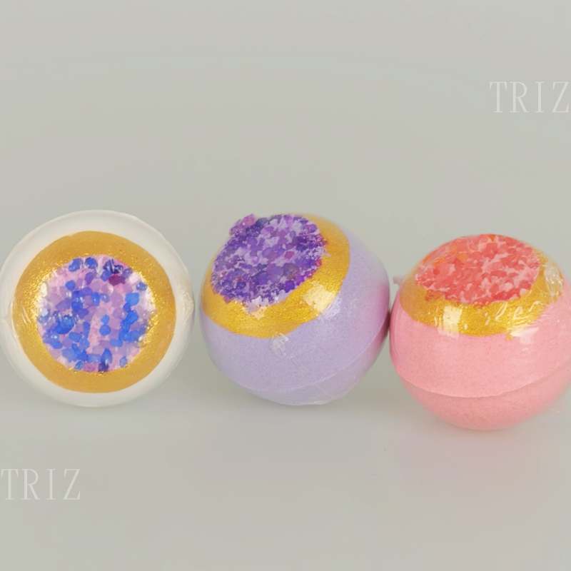 Oem Wholesale Organic Lavender Shea Butter Beautiful Dessert Series Home Spa Use Mini Relaxation Stress Relief Milk Bath Bombs