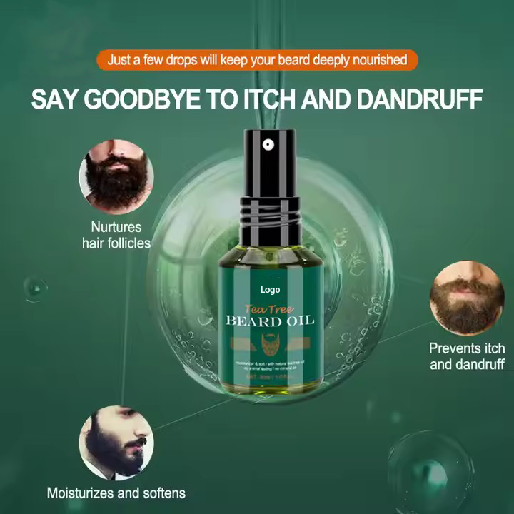 Custom Logo Eco-friendly,Plant-based Vegan Men's Beard Maintenance Kit For Men's Beard Daily Facial Hair Care