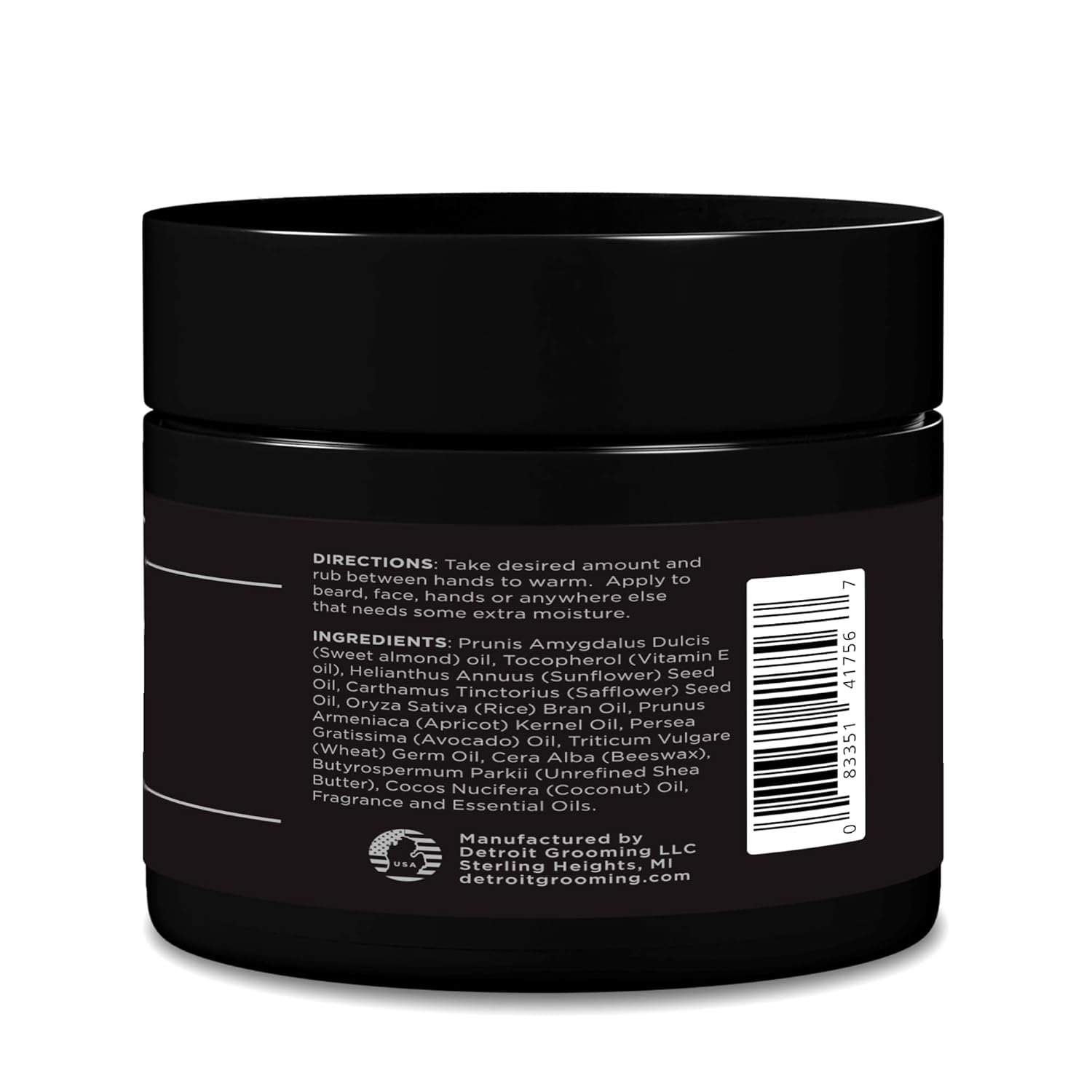 Men's Beard Butter - Softens,Thickens,Moisturizes,And Restores Beard With Safflower Oil And Shea Butter - Beard Care