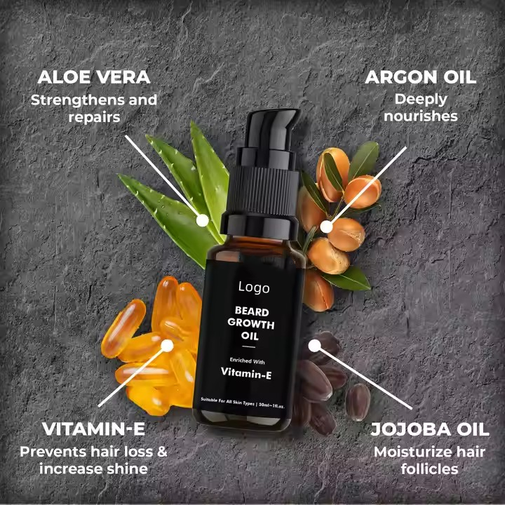 Oem/odm Private Customize Label Ultimate Care Vitamin E Aloe Vera Herbal Moisturizer Liquid Oil For Growth Beard Oil