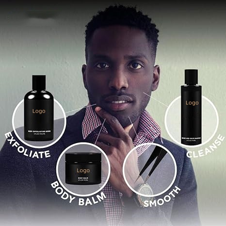 Men's Bath And Body Skincare Kit Gift Set Men's Organic Moisturizing Beard Care Kit Deep Exfoliating Luxury Bath And Body Set