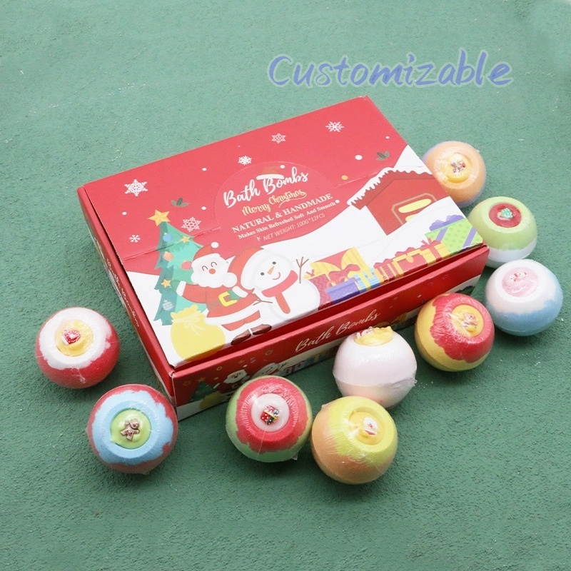 Organic Elegant Lavender Scented Individual Luxury Spa Moisturizing Bubble Bath Fizzies Wholesale Christmas Shower Bath Bombs