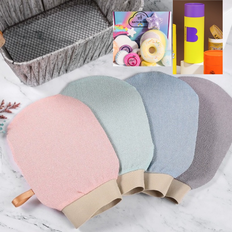 Customizable Organic Face Mitt Elegant Wholesale Soft Face Cleansing Gloves Exfoliating Glove