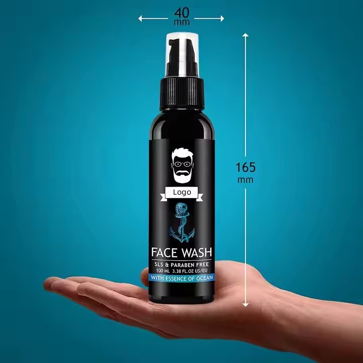 Oem/odm Private Customize Label 100% Natural Men's Natural Facial Cleanser Is Suitable For Men's Own Brand Facial Cleansers