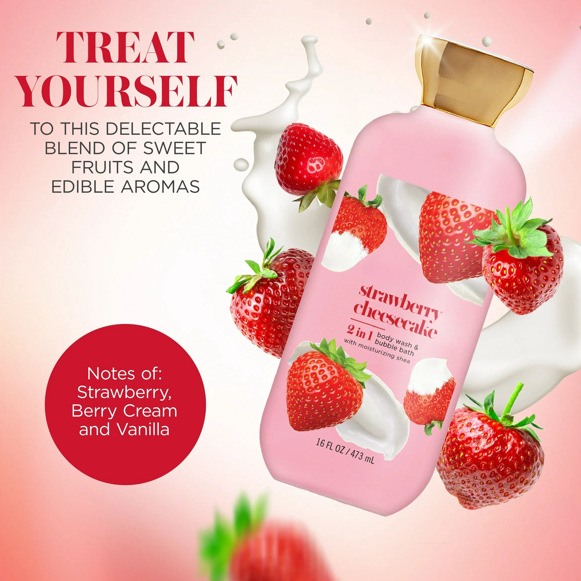 Oem/odm Private Label Long Lasting Moisturizing Strawberry Extract Women's Gift Shower Cleansing Luxury Skin Body Care Gift Set