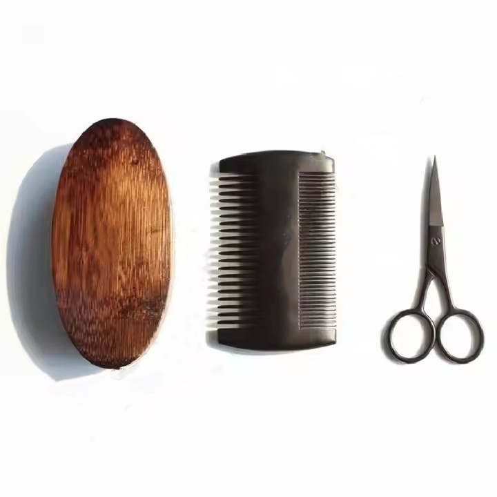 Private Brand Men's Beard Beauty Set,Beard Ointment,Butter Hair Conditioner,Comb Brush,Wholesale Beard Care Set