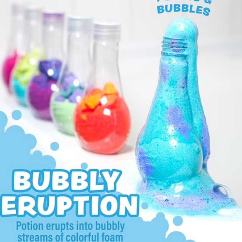 Organic Lavender Coconut Milk Scented 6-pack Nontoxic Foams Bubbles Reusable Flask Kids' Home Wholesale Toy Bath Bombs
