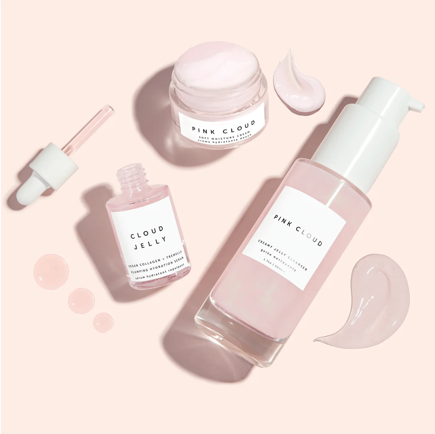 Wholesale Custom Organic Rose Anti-acne Moisturizing Facial Skin Care Set Serum Scrub Cleansing Moisturizing Facial Serum Set