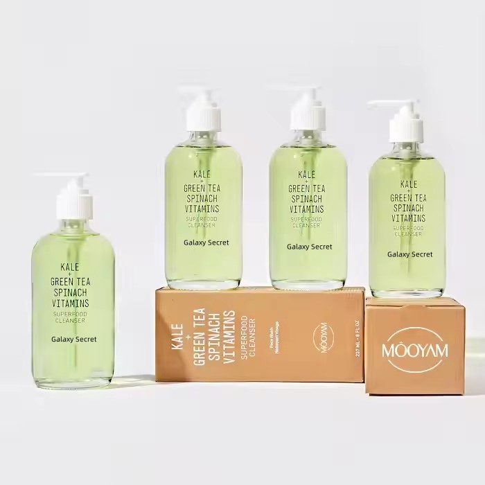 Oem Kale Green Tea Spinach Vitamin Superfood Antioxidant Cleaner Vegan Makeup Removal Face Wash